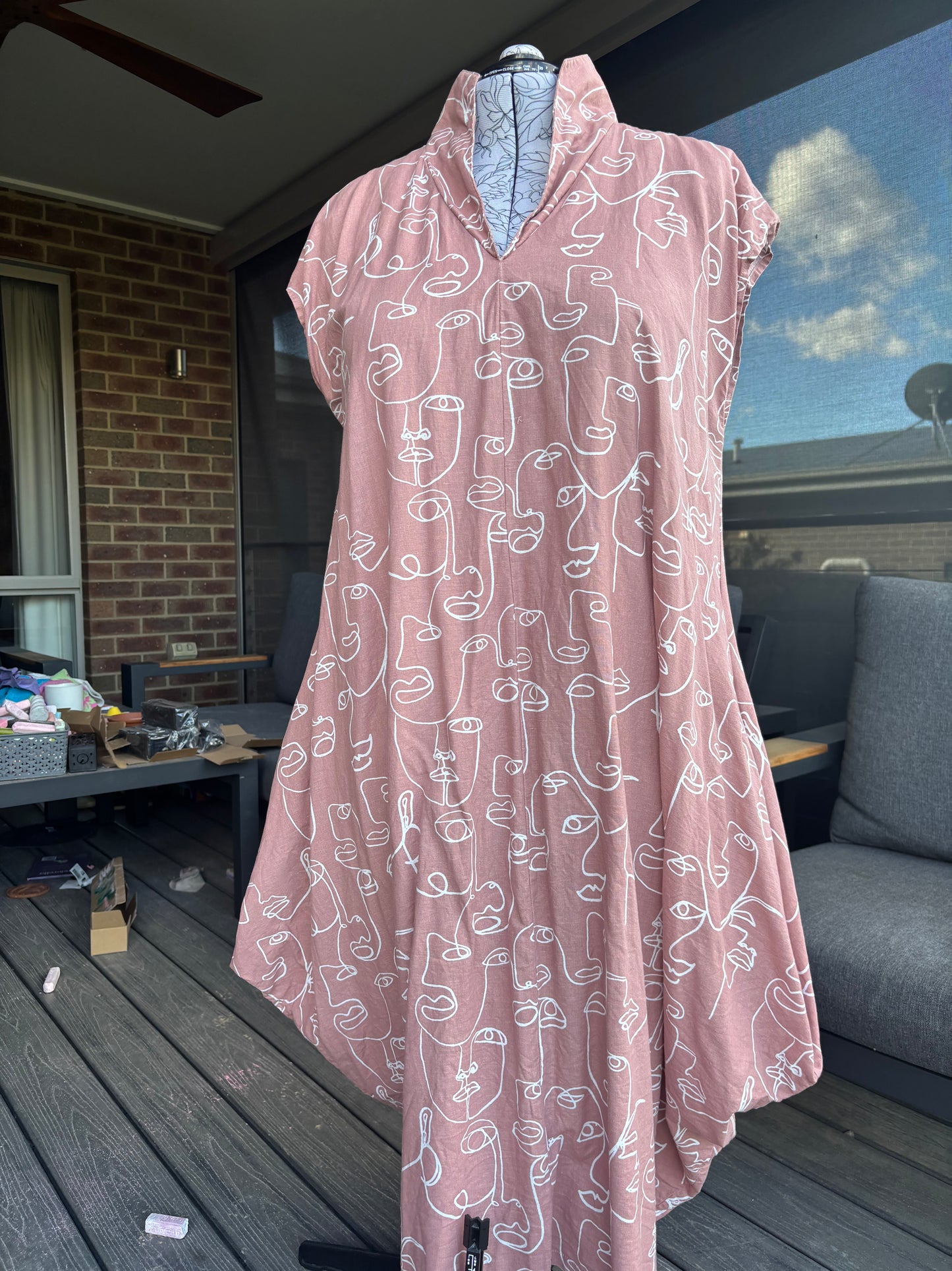 Drapey Dress with Collar, Sample