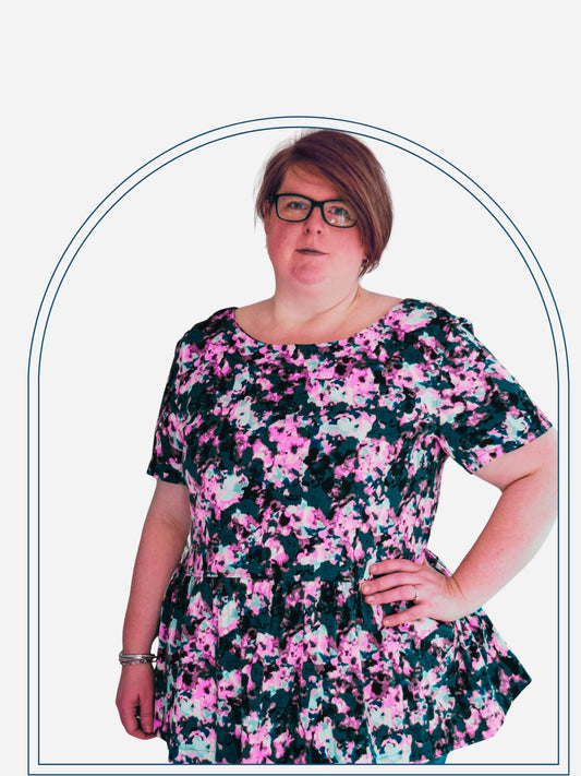 Boatneck Peplum Blouse