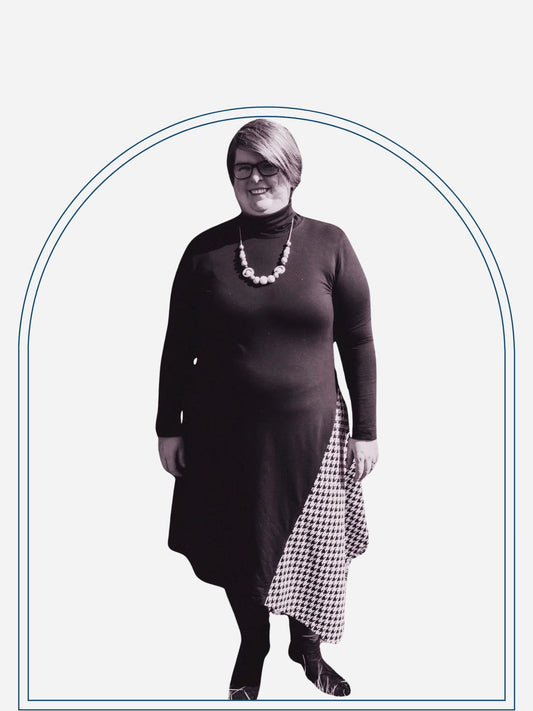 Asymmetric Turtleneck Dress