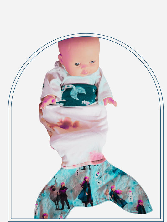 Kids and Doll Mermaid or Shark Tail Blanket - One of a Kind